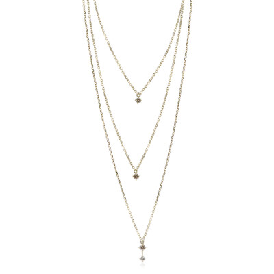 VVS2 Schokoladen-Brillant-Goldcollier