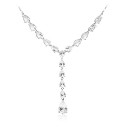 Weißer Topas-Silbercollier