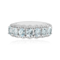 Brasilianischer Aquamarin-Silberring