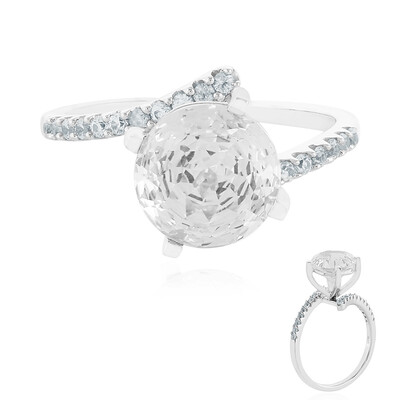 Königlicher Weißer Topas-Goldring (PHANTASIA)
