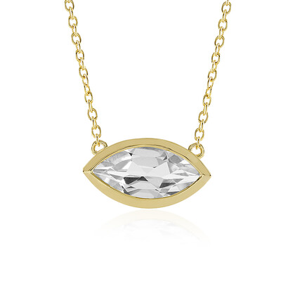 Weißer Topas-Silbercollier