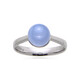 Blauer Band-Achat-Silberring