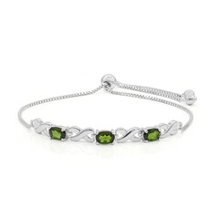 Russischer Diopsid-Silberarmband