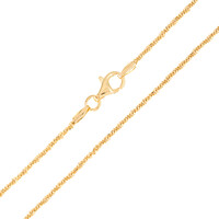 Silber-Criss-Cross-Kette - 2,98 g - 50 cm - vergoldet