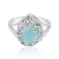 Blauer Achat-Silberring