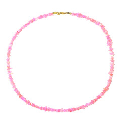 Äthiopischer Pinkfarbener Opal-Silberhalskette