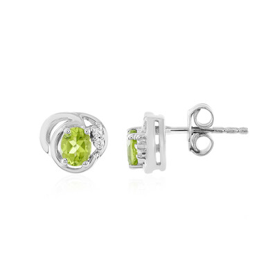 Peridot-Silberohrringe