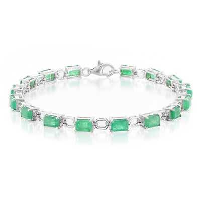 Sambia-Smaragd-Silberarmband