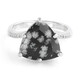 Schneeflocken-Obsidian-Silberring