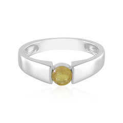 Gelber Madagaskar-Saphir-Silberring