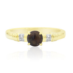 Lightning Ridge-Schwarzer Opal-Goldring