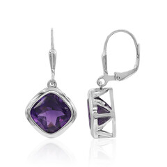 Sambia-Amethyst-Silberohrringe