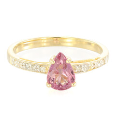 Pinkfarbener Kupfer-Turmalin-Goldring