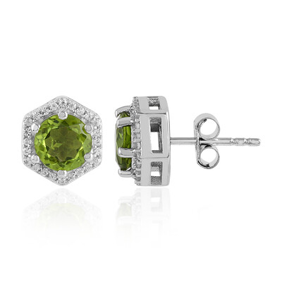 Peridot-Silberohrringe