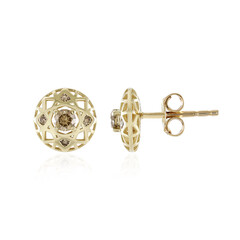 I2 Champagner-Diamant-Goldohrringe (Ornaments by de Melo)