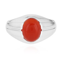 Roter Onyx-Herren-Silberring