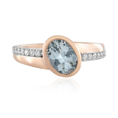 Brasilianischer Aquamarin-Silberring