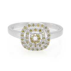 Fancy-Diamant-Silberring