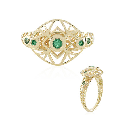 Kolumbianischer Smaragd-Goldring (Ornaments by de Melo)