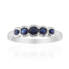 Blauer Saphir-Silberring