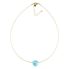 Larimar-Edelstahlhalskette