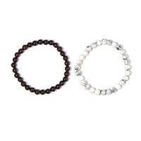 2er Set Edelstein-Armbänder