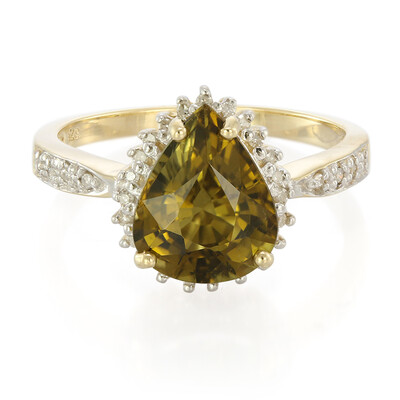 Kupfer-Turmalin-Goldring