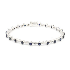 Blauer Saphir-Silberarmband
