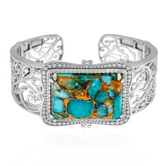Amazonit-Mosaik-Silberarmreif (Dallas Prince Designs)