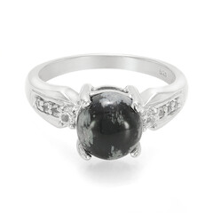 Schneeflocken-Obsidian-Silberring