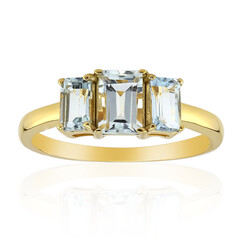 Brasilianischer Aquamarin-Silberring