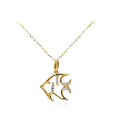 SI2 (H) Brillant-Goldhalskette (Smithsonian)