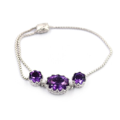 Sambia-Amethyst-Silberarmband (Dallas Prince Designs)