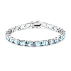 Himmelblauer Topas-Silberarmband