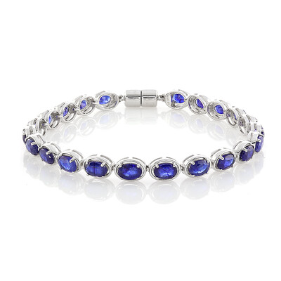 Blauer Madagaskar-Saphir-Silberarmband