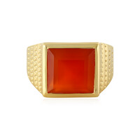 Roter Onyx-Silberring