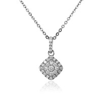 Lupenreiner (F) Brillant-Platinhalskette (LUCENT DIAMONDS)