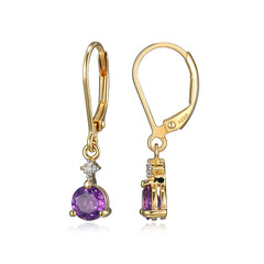 Sambia-Amethyst-Silberohrringe
