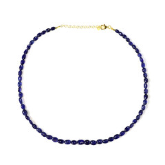 Blauer Bemainty-Saphir-Silberhalskette