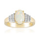 Brasilianischer Weißer Opal-Goldring