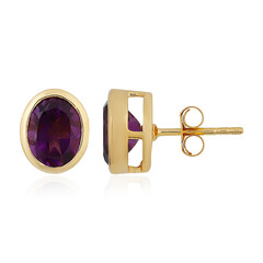 Sibirischer Amethyst-Silberohrringe
