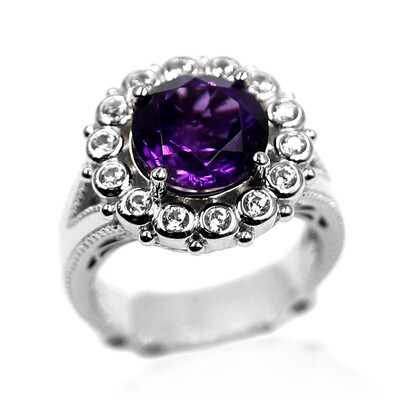 Sambia-Amethyst-Silberring (Dallas Prince Designs)