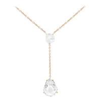 Weißer Quarz-Silbercollier (TPC)