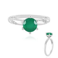 Grüner Onyx-Silberring