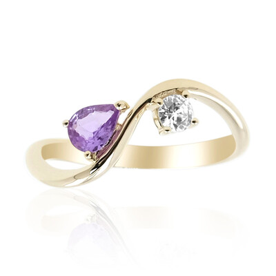 Purpurfarbener Ceylon-Saphir-Goldring