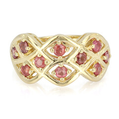 Nicht erhitzter Padparadscha-Saphir-Goldring (AMAYANI)