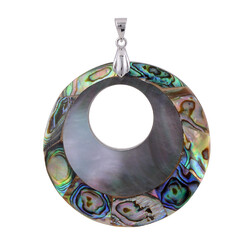 Abalone-Muschel-Silberanhänger