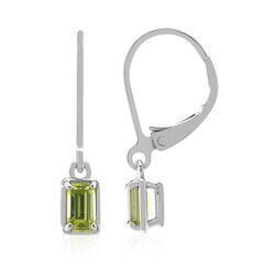 Burmesischer Peridot-Silberohrringe
