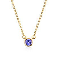 AAA-Tansanit-Silbercollier