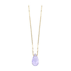 Lavendel-Amethyst-Goldhalskette